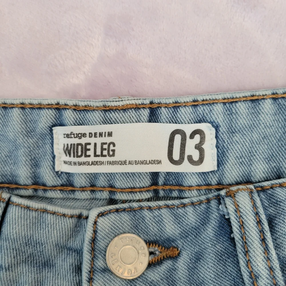 Refuge Denim Wide Leg High-Rise Jeans sz 3 - Picture 5 of 9